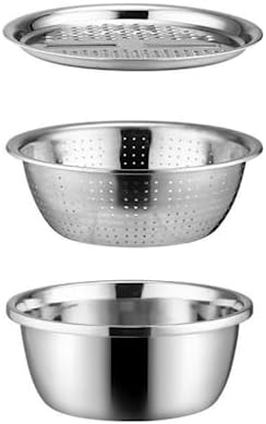Slowtee 3 in 1 Stainless Steel Grater Shredder Slicer with Colander