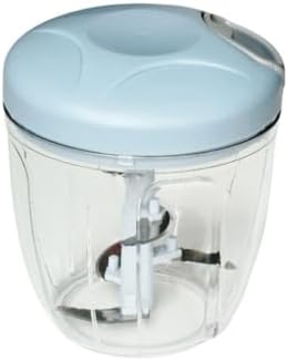 Manual Food Chopper 30oz Pull String Vegetable Cutter with 5 Blades