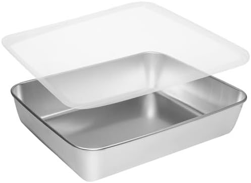 Zorfeter 3 Set Stainless Steel Breading Trays with Tong and Lids