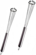 2 Pieces 10.23inch Stainless Steel Ball Whisks,Durable Manual Egg