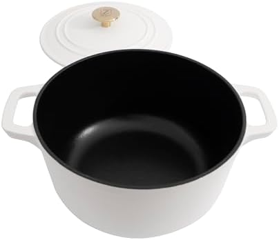 ZLINE 5-Piece Enameled Cast Iron Cookware Set in White Matte