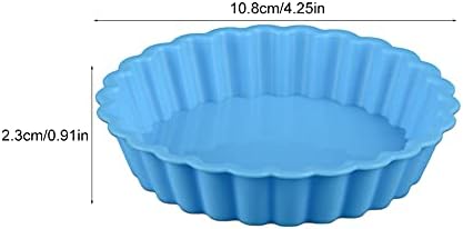 8 pcs Silicone Tart and Pie Molds, 4 Inch Fluted Mini Tart Mould Round