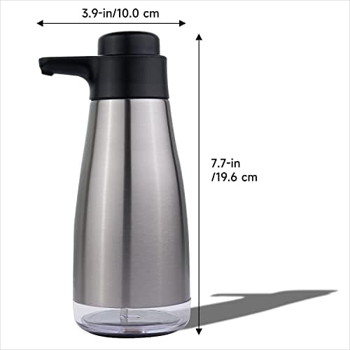 AIKE 15oz Liquid Soap Dispenser, Stainless Finish