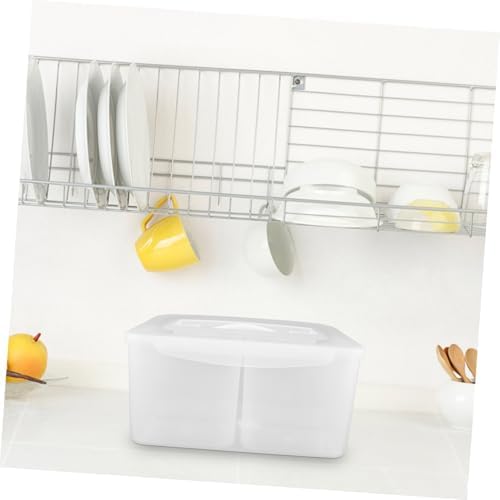 LIFKOME 8l Divided Plastic Snack Box with Lid and Handle Xmas