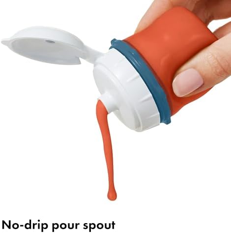 OXO Good Grips Prep & Go Silicone Squeeze Bottles 2 Pack-2.3oz, Ocean