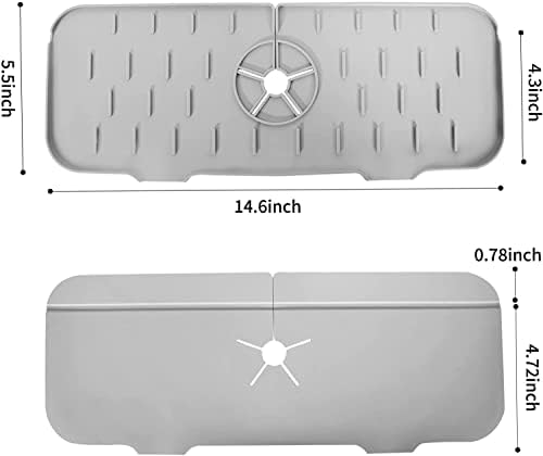 Silicone Faucet Sink Mat Sink Splash Guard, Sink Drain Pad Behind