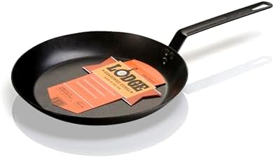 Lodge Pre-Seasoned Carbon Steel Skillet, Long Handle, 12 Inches