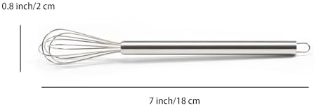 Mini Whisks 7 inch 304 Stainless steel Whisk, Hand Egg Mixer for Flour