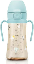 GROSMIMI PPSU Baby Straw Cup Stage 2, 12M+, Spill-Proof, 10oz
