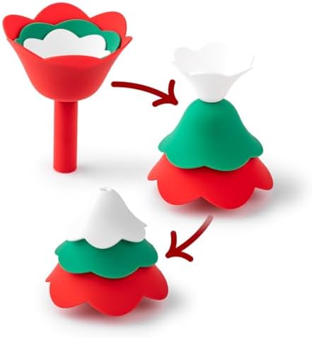 Silicone Flower Funnel Set 3-Piece Nesting Funnels for Kitchen Use