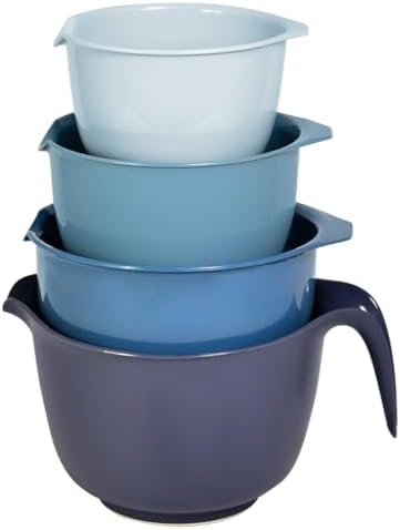 Glad Mixing Bowls with Pour Spout, Set of 4 - Nesting Plastic Bowls