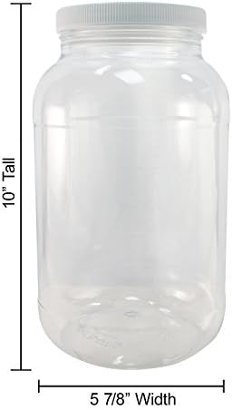 Pinnacle Mercantile 1 Gallon Plastic Jars with Screw on Lined Lids