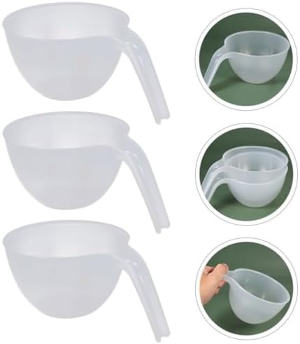 TOYANDONA 3pcs Plastic Mixing Bowls with Handle, Nesting Design