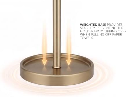 Ivilon Countertop Paper Towel Holder, Warm Gold