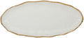 Regency Gold 19.5-Inch Porcelain Oval Fish Platter with Scalloped
