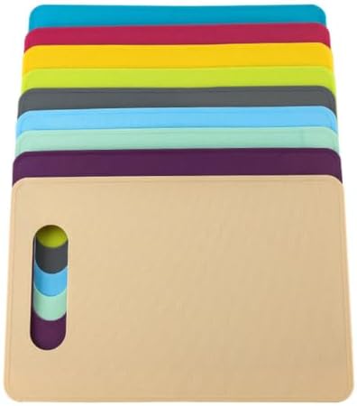6pcs Mini PP Plastic Cutting Boards with Hanging Hole, Non Slip