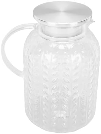 GOWENIC 1.8L Water Pitcher with Lid and Handle, Acrylic Heat Proof