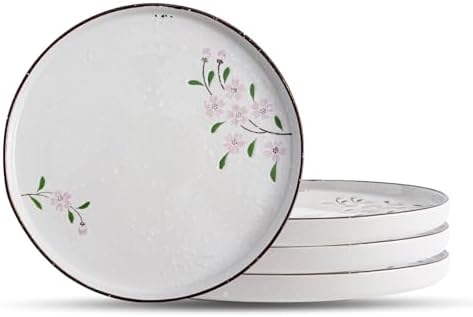 Dinner Plates Ceramic Plate Set - 12" Large Serving Plate Sets - Flat