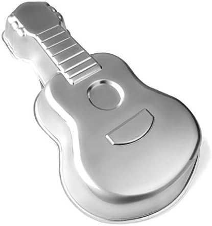Guitar Shaped Cake Pan, Aluminum 3D Birthday Cake Mold Baking Mould