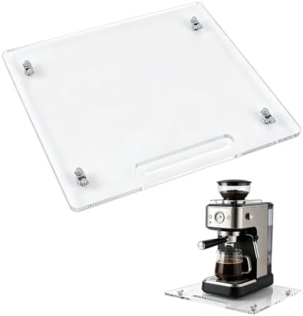 Acrylic Appliance Slider Tray for Coffee Maker Countertop