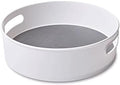 Copco 12 Inch Non-Skid Lazy Susan Turntable Organizer for Cabinet, Kitchen, Pantry, Bathroom - Smooth-Glide Rotating Storage with Raised Rim and Handles