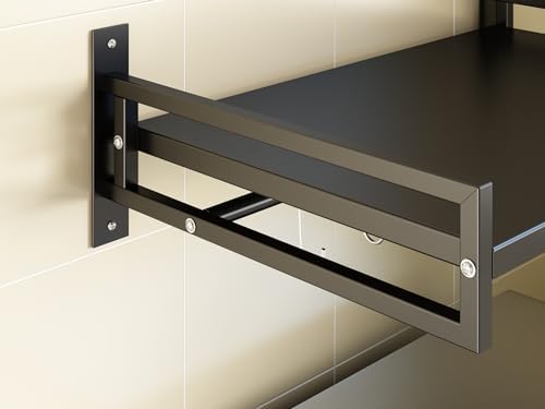 ABCOOL Wall Mount Microwave Shelf, Black