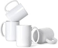 15 OZ Coffee Mugs, Classic Blank Ceramic Cup with Large Handle for Tea