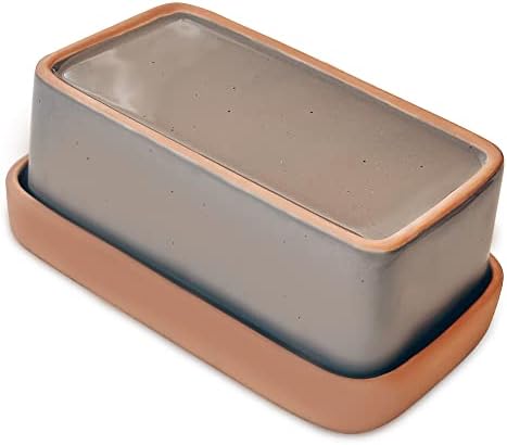 MORA CERAMICS HIT PAUSE Two-in-One Butter Dish with Lid, Covered Crock