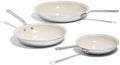 Made In Cookware - 3-Piece (Includes 8",10",12") CeramiClad 2.0 Non Stick Frying Pan Set (Stainless Handle) - 5-Ply Stainless Clad with Stay-Cool Handle - Professional Cookware - Crafted in Italy