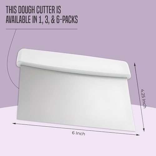 OCS Parts 3-Pack 6" Stainless Steel Dough Cutter and Bench Scrapers