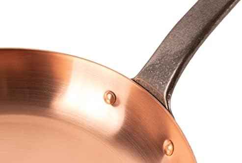 pure copper frying pan Ø 11 in, thick-walled | skillet made of solid