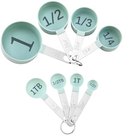 Easy to Read Measuring Cups & Spoons Set for Visually Impaired