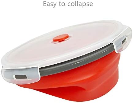 CARTINTS 1200ml Large Collapsible Food Containers Silicone Lunch