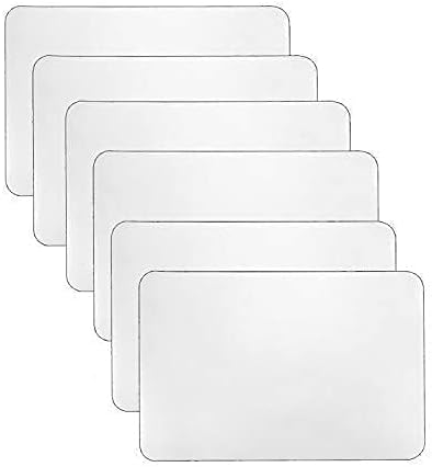 YoleShy Plastic Placemats Wipeable - 17 x 11 in Clear Placemats Set of