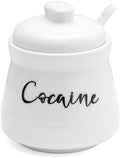 Ceramic Sugar Bowl with Lid and Spoon Funny Sugar Container for Coffee