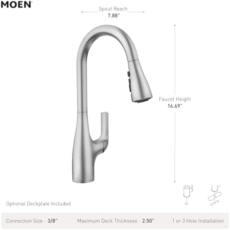 Moen 87448SRS Leesi Stainless Pulldown Kitchen Faucet
