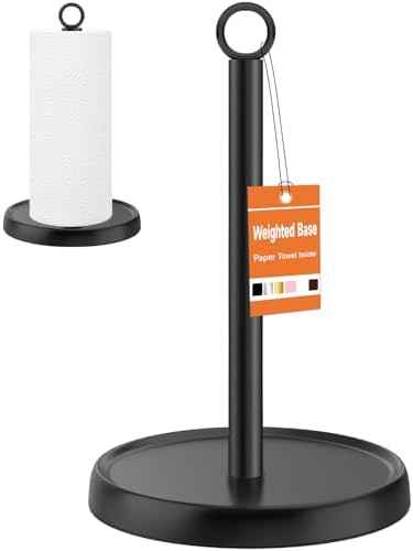 Stainless Steel Countertop Paper Towel Holder, Black
