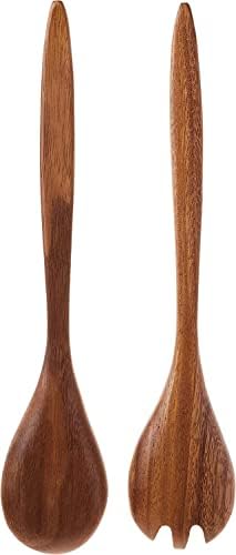 Lipper International Wood Salad Servers for Tossing and Serving