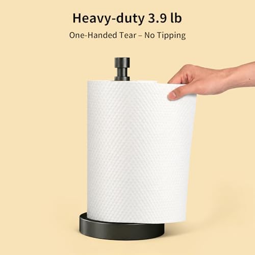 YUMORE Countertop Paper Towel Holder, 3.9lbs, Black