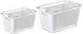 2pcs Refrigerator Fruit Vegetable Storage Container with Drain Basket