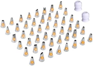 48 Pcs Small Piping Tips Set with Couplers for Cake Decorating &