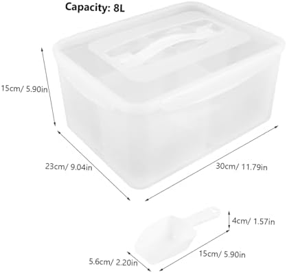 Hemobllo 8l Divided Plastic Storage Box with Lid, Portable Handle