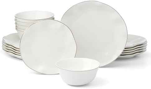 Lenox Blue Bay White Porcelain 18-Piece Dinnerware Set for 6