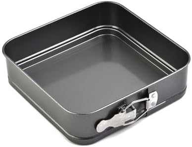 Cake Pans Set of 3, Square Carbon Steel Bakeware with Removable