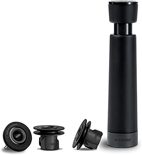 Airtender Wine Vacuum Pump Preserver with 3 Reusable Bottle Stopper
