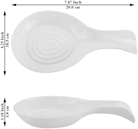 Kyraton Spoon Rest 2 Pack, Plastic Spoon Holder For Kitchen Counter