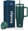 Konokyo 40 oz Insulated Tumbler Water Bottle with Handle, Straw Lid
