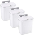 3 Pack Hanging Kitchen Compost Bin with Lid, White