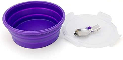 Collapsible Lunch Box Containers, Silicone Bento Box with Airtight Lid