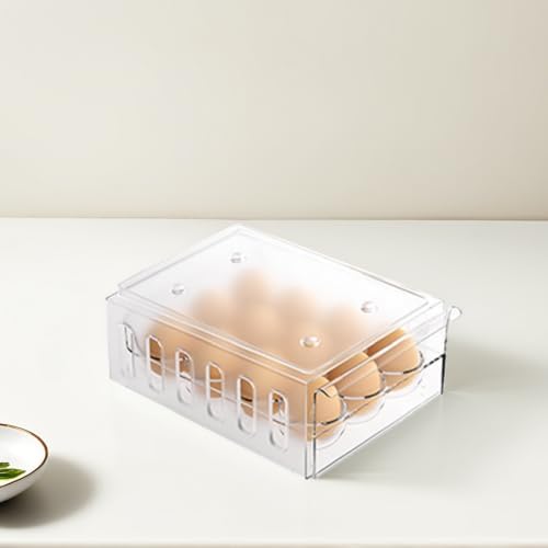 Refrigerator Egg Holder - Stackable 12/18 Egg Tray for Countertop
